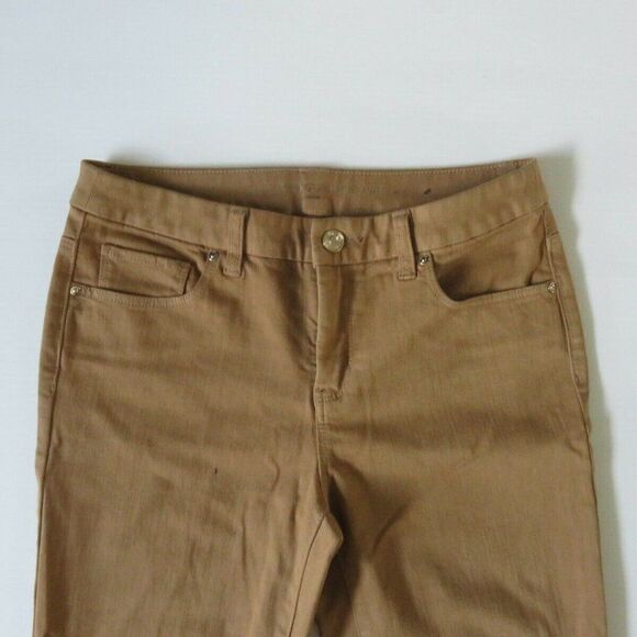 Chico's So Slimming Girlfriend Ankle Jeans Brown Pants Stretchy Women's Size 0/4 - Picture 4 of 8